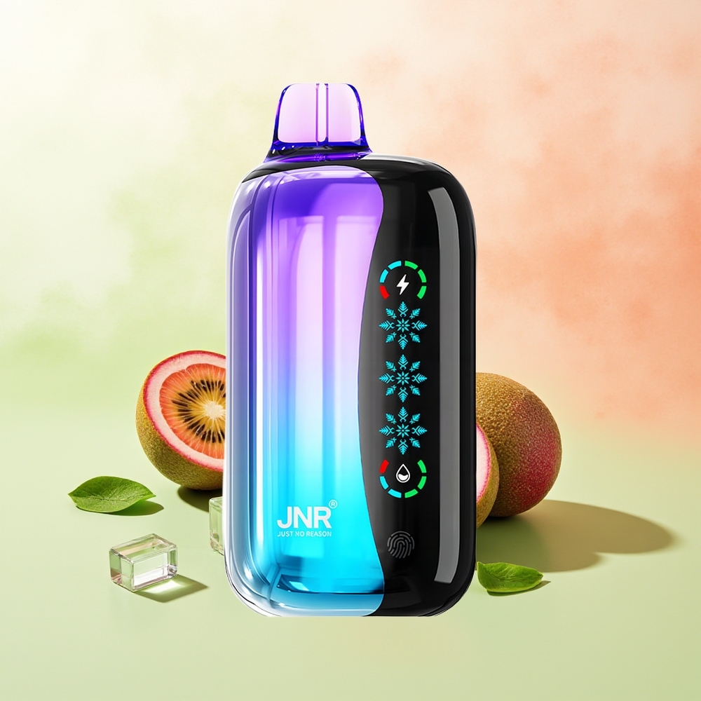 JNR Flex Ice 21000 Züge Einweg-Vape Kiwi Passionsfrucht Guave Einstellbarer Luftstrom Typ-C Ladeanschluss