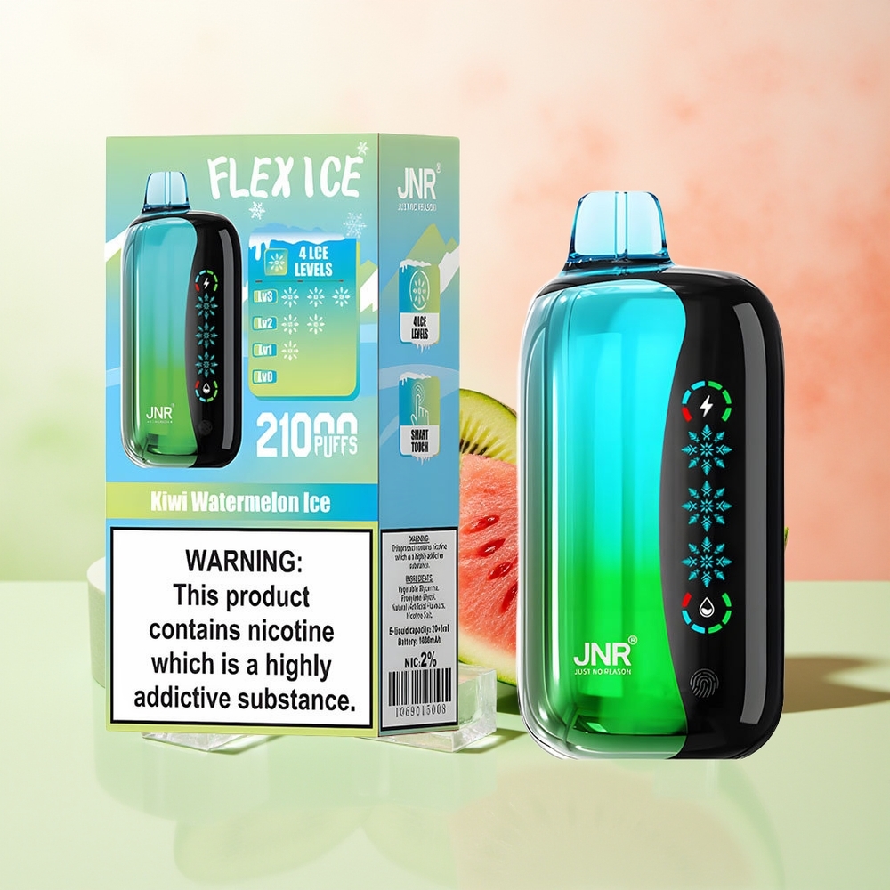 JNR Flex Ice 21000 Züge Kiwi Wassermelone Eis Einstellbare Luftströmung Touchscreen Dual Mesh Typ-C