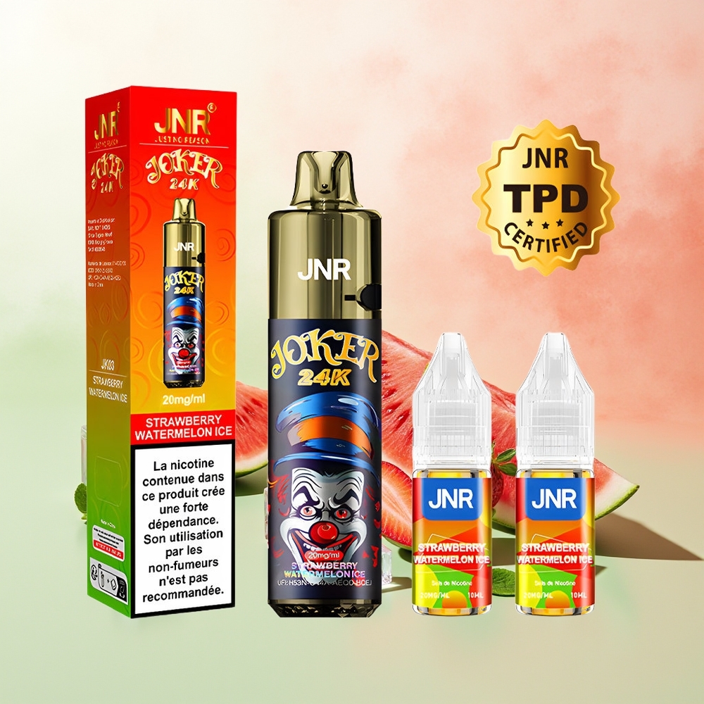 JNR Joker 24K Züge Erdbeer-Wassermelone-Eis Refillable Pod 800mAh Typ-C