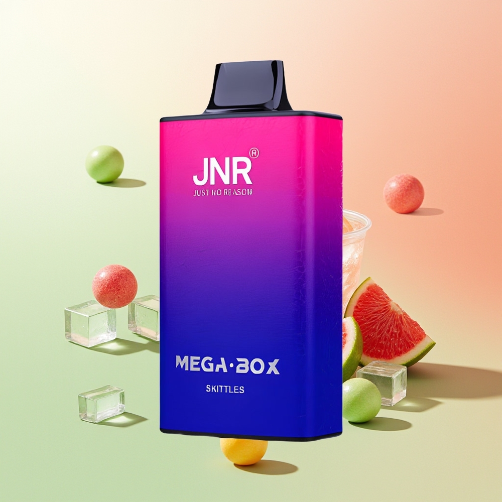 JNR Mega Box 25000 Züge Einweg Vape Skittles Dual Mesh & Dual Core Typ-C Schnellladung