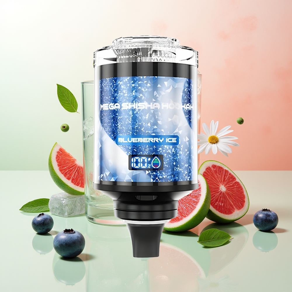 JNR Mega Shisha Hookah 100K 2200mAh Heidelbeer-Eis Desktop Kompatibilität