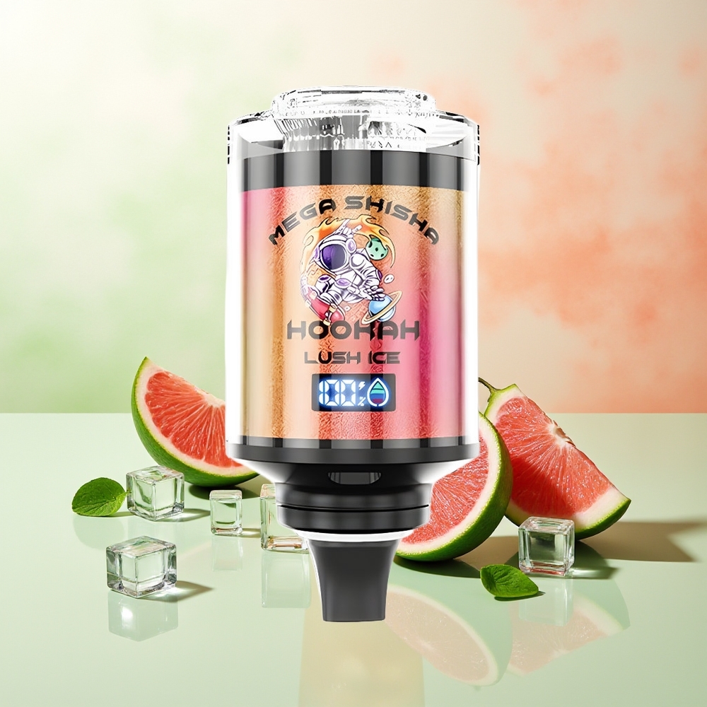 JNR Mega Shisha Hookah 100K Lush Eis Desktop Kompatibel Interaktives Smart Display Atmungsaktiv