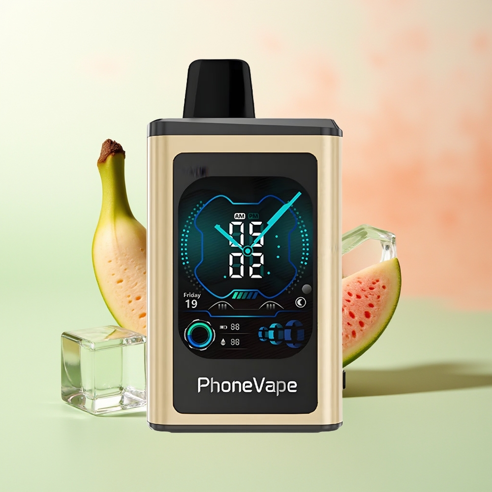 JNR PhoneVape 30000 Züge Bananeneis Turbo Typ-C App Steuerung Vollbildschirm