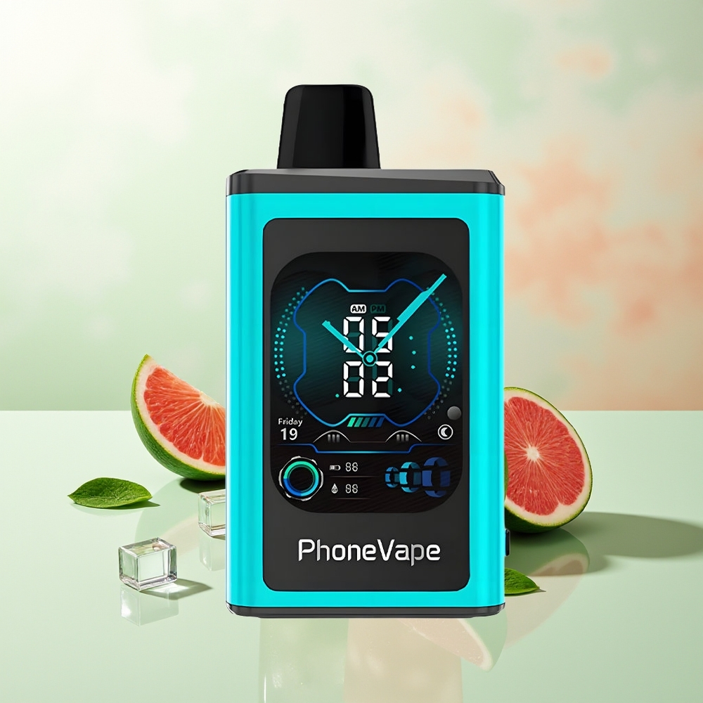 JNR PhoneVape 30000 Züge Miami Minze Typ-C Aufladbar Turbo App-Gesteuert Vollbildschirm