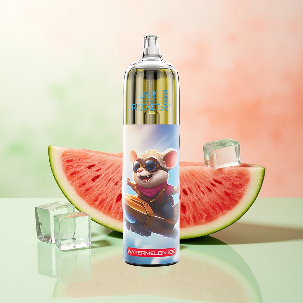 JNR Rocket-X 12400 Züge Wassermelone Eis Verstellbarer Luftstrom RGB Mesh Typ-C Schnellladung