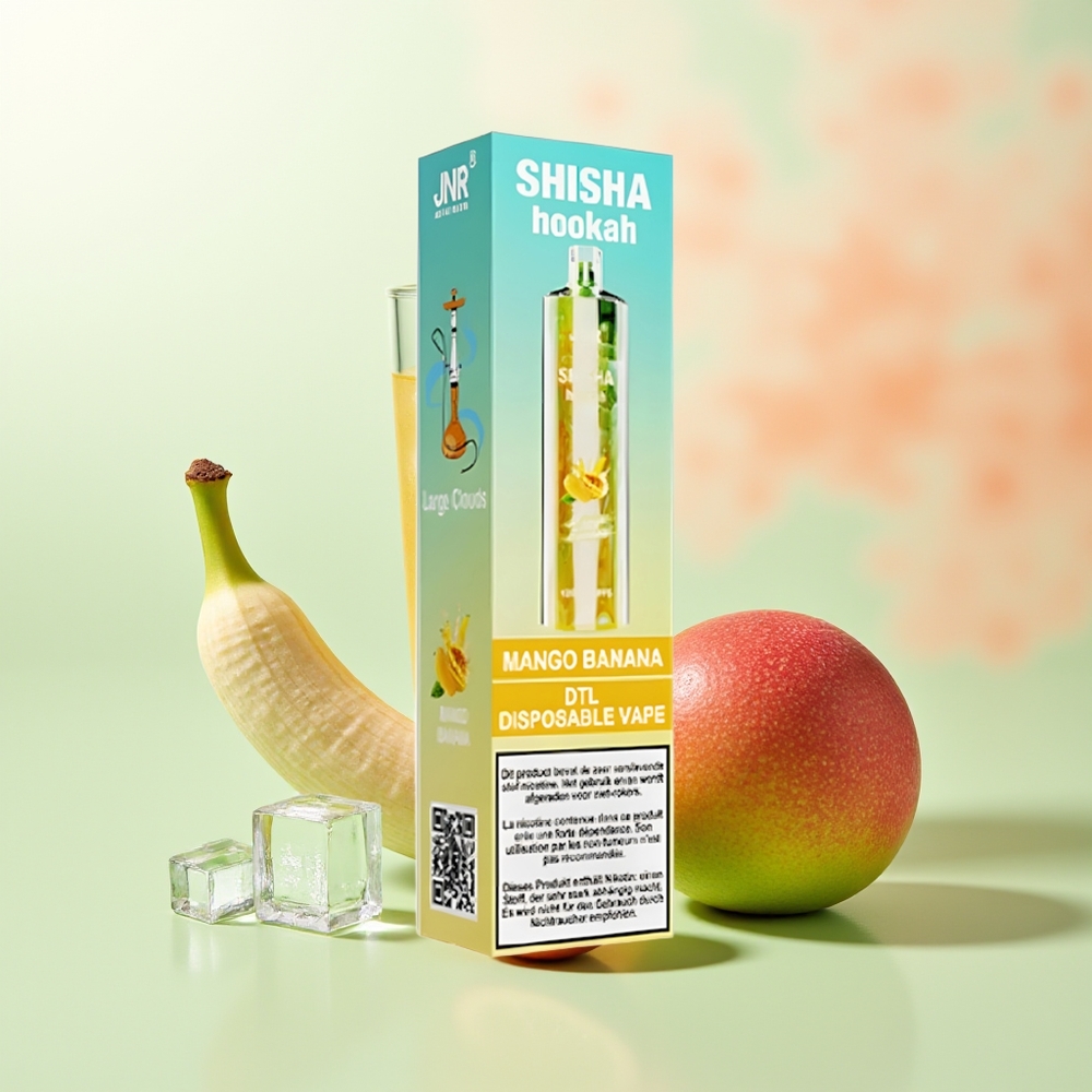 JNR Shisha Hookah 12000 Züge Mango Banane Typ-C Schnellladung 24ml 750mAh