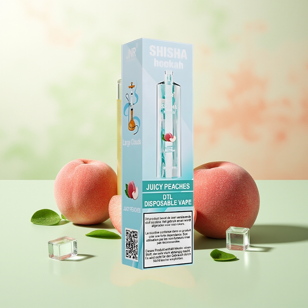 JNR Shisha Hookah 12000 Züge Saftige Pfirsiche 750mAh Typ-C Schnellladung
