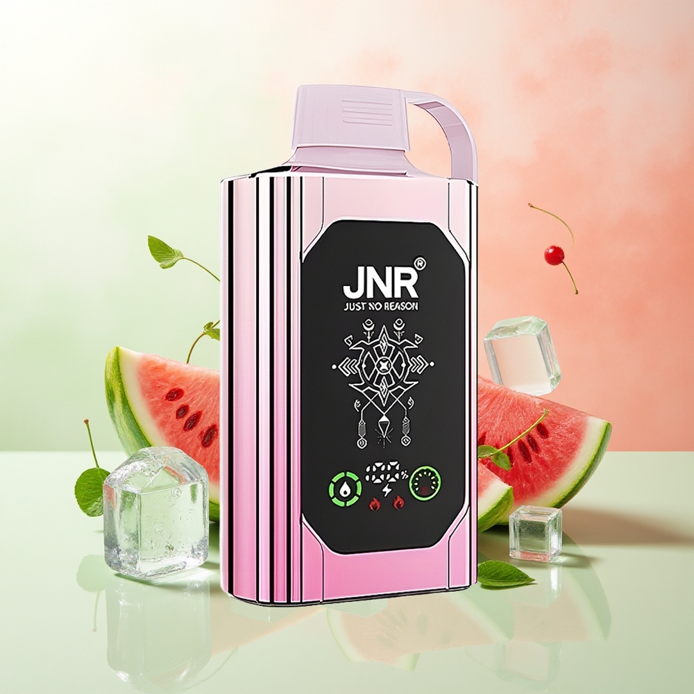JNR Shisha Hookah Box 20500 HD Display 25ml Dual Mesh Coil Typ-C Cherry Wassermelone Freeze
