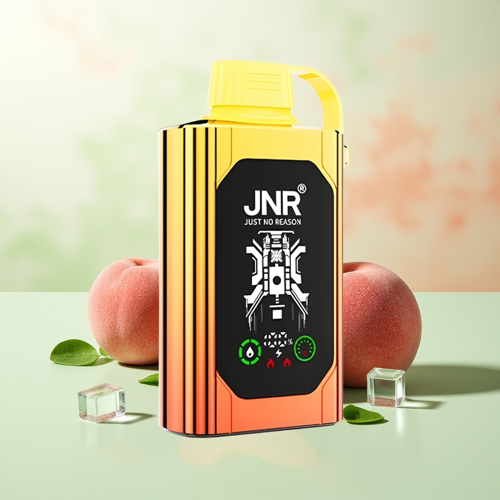 JNR Shisha Hookah Box 20500 Puffs HD Display 1000mAh 25ml Dual Mesh Coil Type-C Juicy Pfirsiche