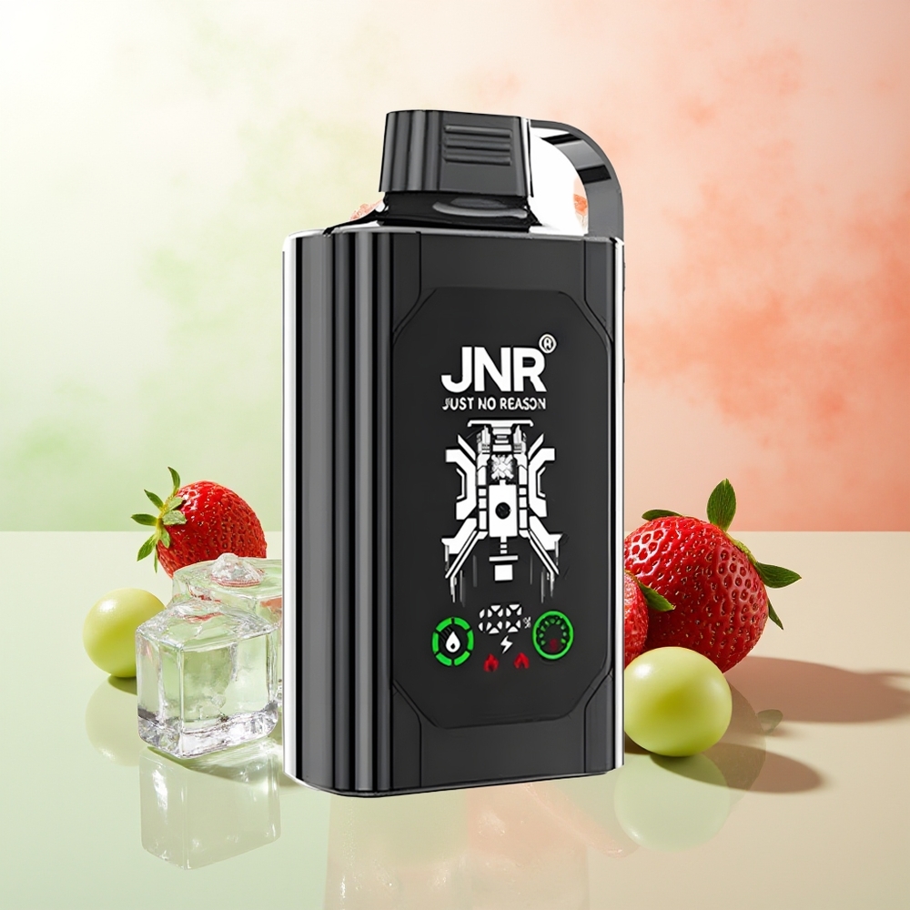 JNR Shisha Hookah Box 20500 Züge Erdbeer Traube HD Display 1000mAh 25ml Dual Mesh Coil Type-C Quick Charge 0% 2% 5%