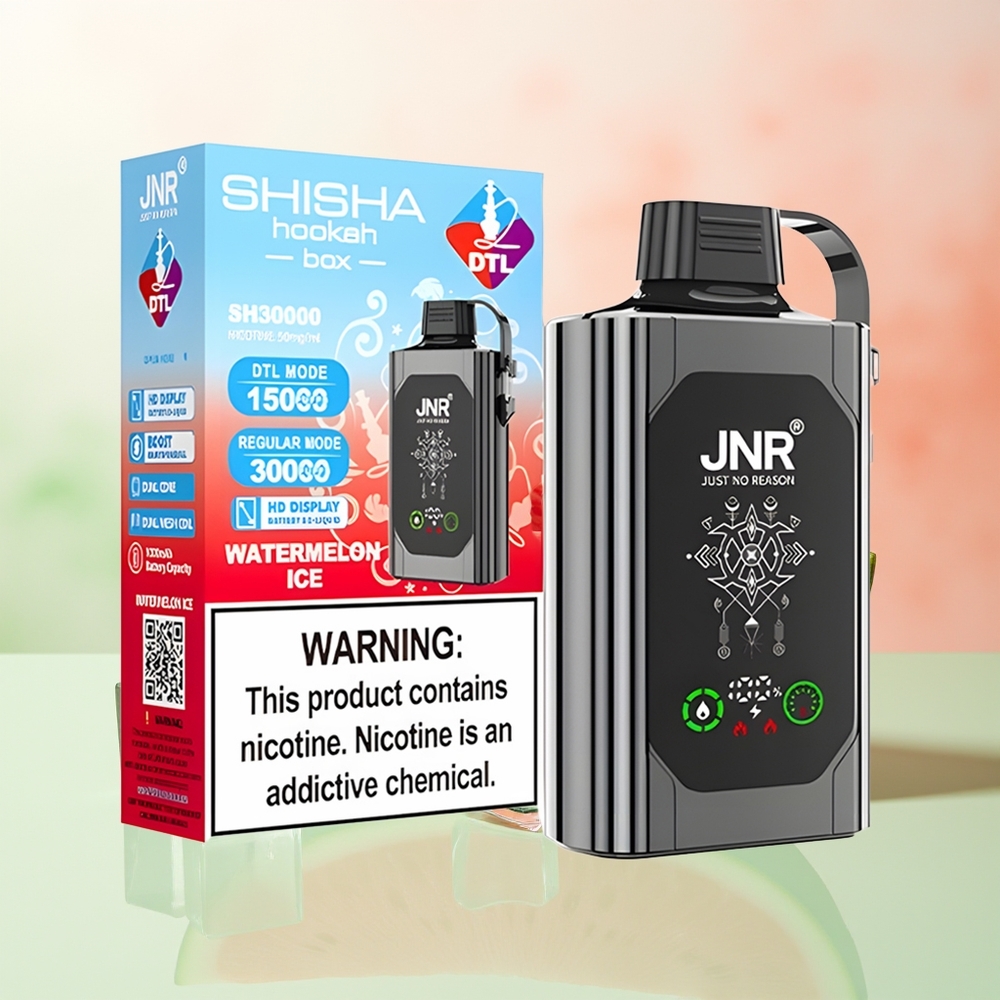JNR Shisha Hookah Box 20500 Züge HD Display Wassermelone Eis Dual Mesh Coil Dual Core Typ-C Schnellladung 1000mAh 25ml 0%2%5%