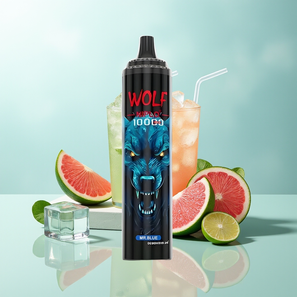 JNR Wolf Niplo 10000 Puffs Herr Blau Mesh 1.0 Ohm 650mAh 20ml Typ-C Schnellladung