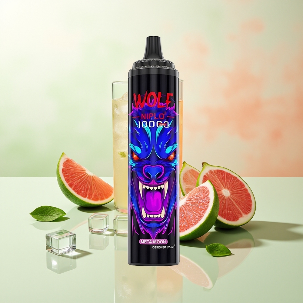 JNR Wolf Niplo 10000 Puffs Meta Mond Mesh 1.0 Ohm 650mAh 20ml Typ-C Schnellladung