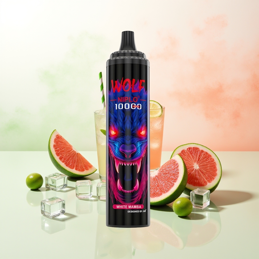 JNR Wolf Niplo 10000 Puffs Weiße Mamba Mesh 1.0 Ohm 650mAh 20ml Typ-C