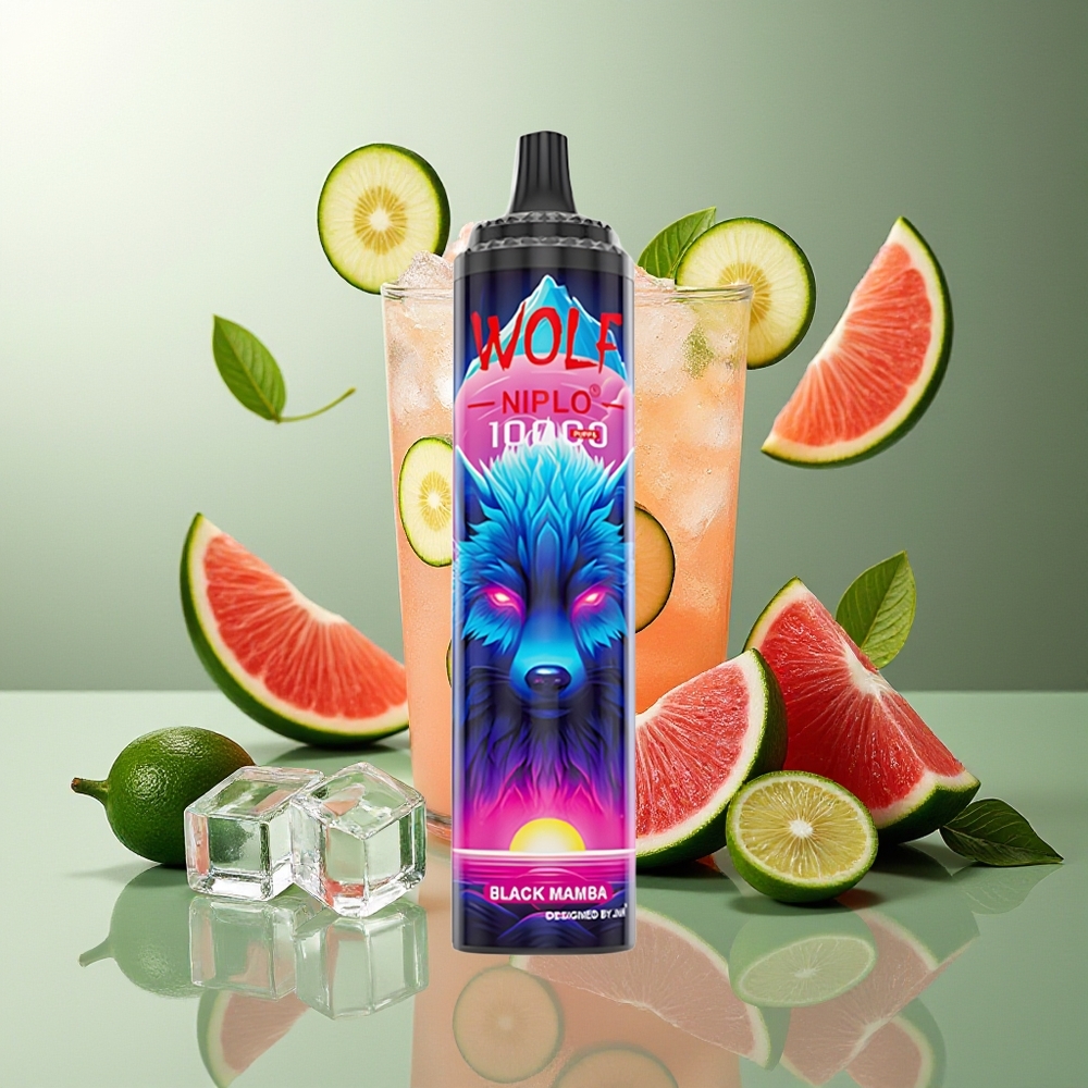 JNR Wolf Niplo 10000 Züge Mesh 1.0 Ohm Schwarz Mamba