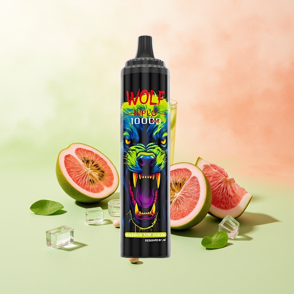 JNR Wolf Niplo 10000 Züge Passionsfrucht-Guava Mesh 1.0 Ohm 650mAh 20ml Typ-C