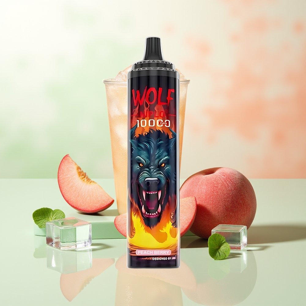 JNR Wolf Niplo 10000 Züge Pfirsich-Beere Mesh 1.0 Ohm 650mAh 20ml Typ-C