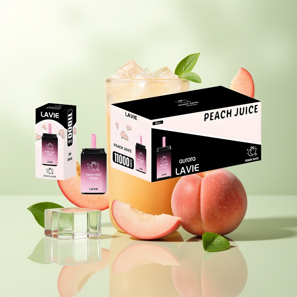 LAVIE Aurora 11000 Züge Pfirsichsaft Typ C Wiederaufladbar 22ML 650mAh