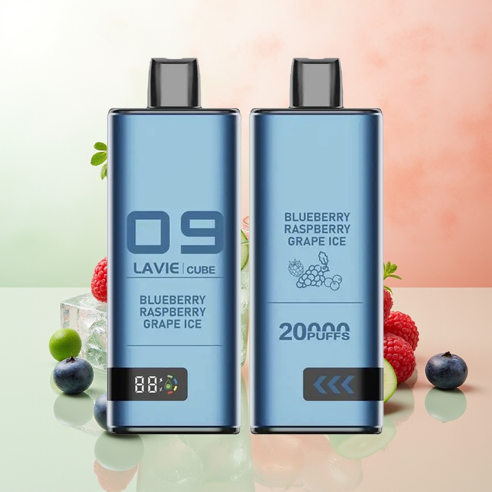 LAVIE Cube 20000 Züge Blaubeere Himbeere Traube Eis Typ C 600mAh 28ML