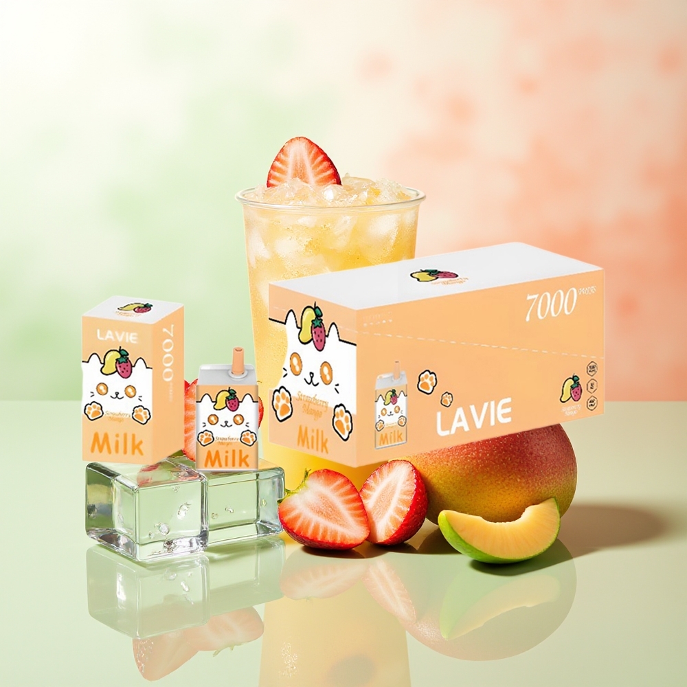 LAVIE Milk 7000 Züge Erdbeer-Mango Typ C Wiederaufladbar 16ML