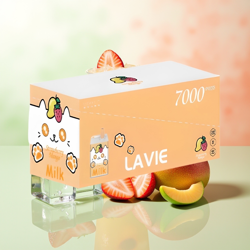 LAVIE Milk 7000 Züge Erdbeer-Mango Typ C Wiederaufladbar 16ML