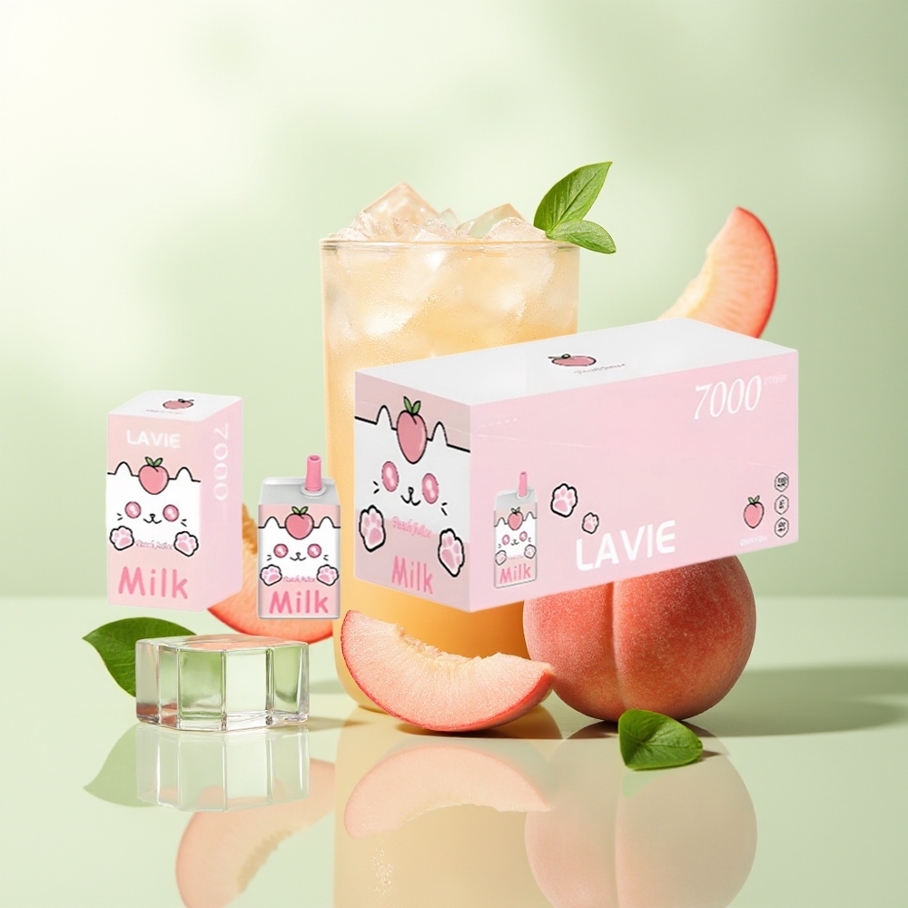 LAVIE Milk 7000 Züge Pfirsichsaft Typ C Wiederaufladbar 16ML