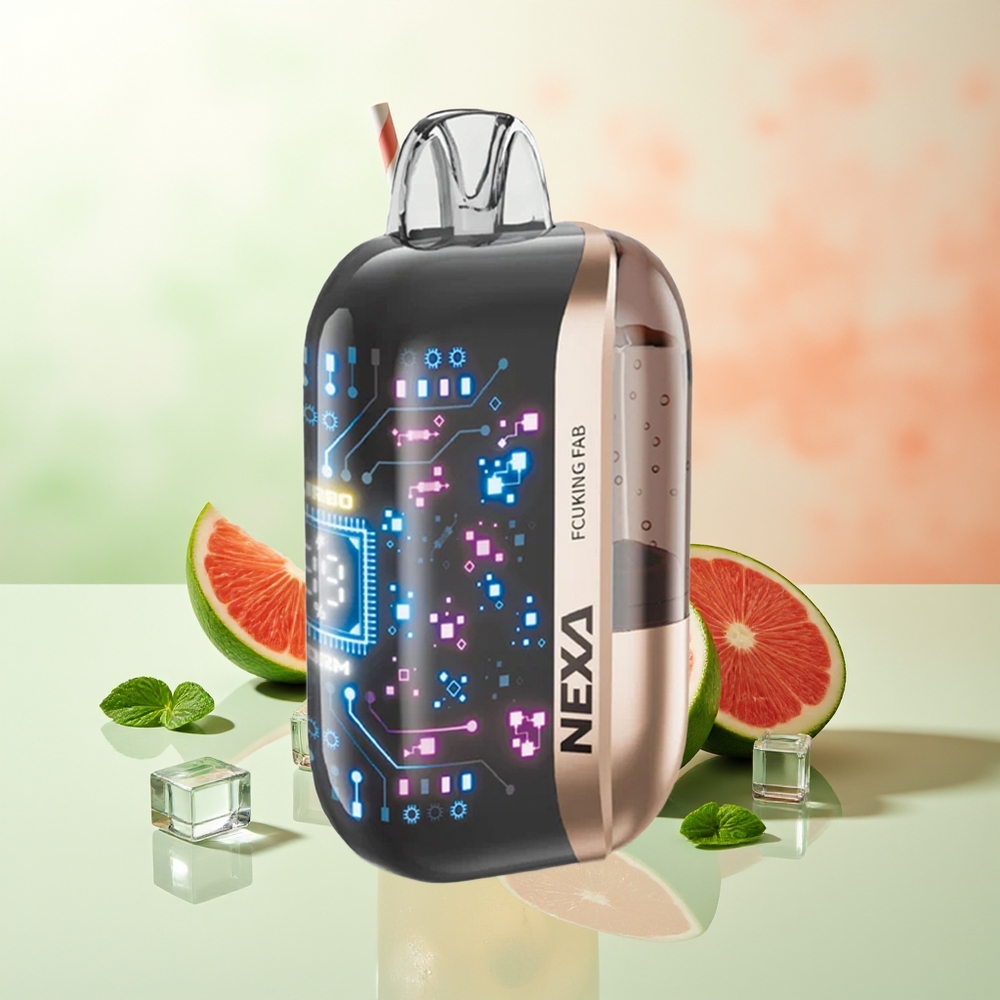 NEXA Ultra 50000 Züge Fcuking Fab 20ml 800mAh 5% Nikotin Typ-C 0,9ohm Dual-Mesh 3D-Bildschirm