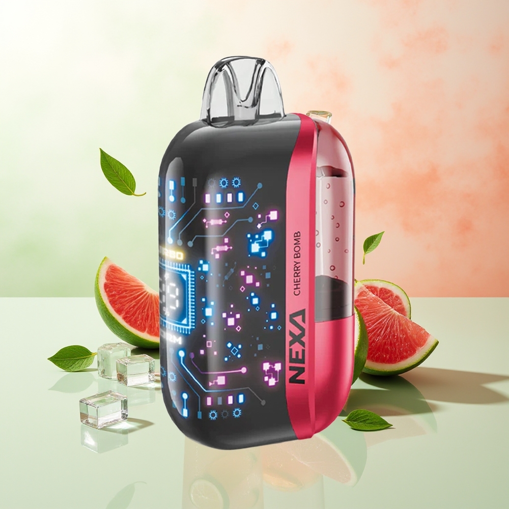 NEXA Ultra 50000 Züge Kirschbombe 20ml 800mAh 5% Nikotin 0,9ohm Dual Mesh Typ-C 3D Display