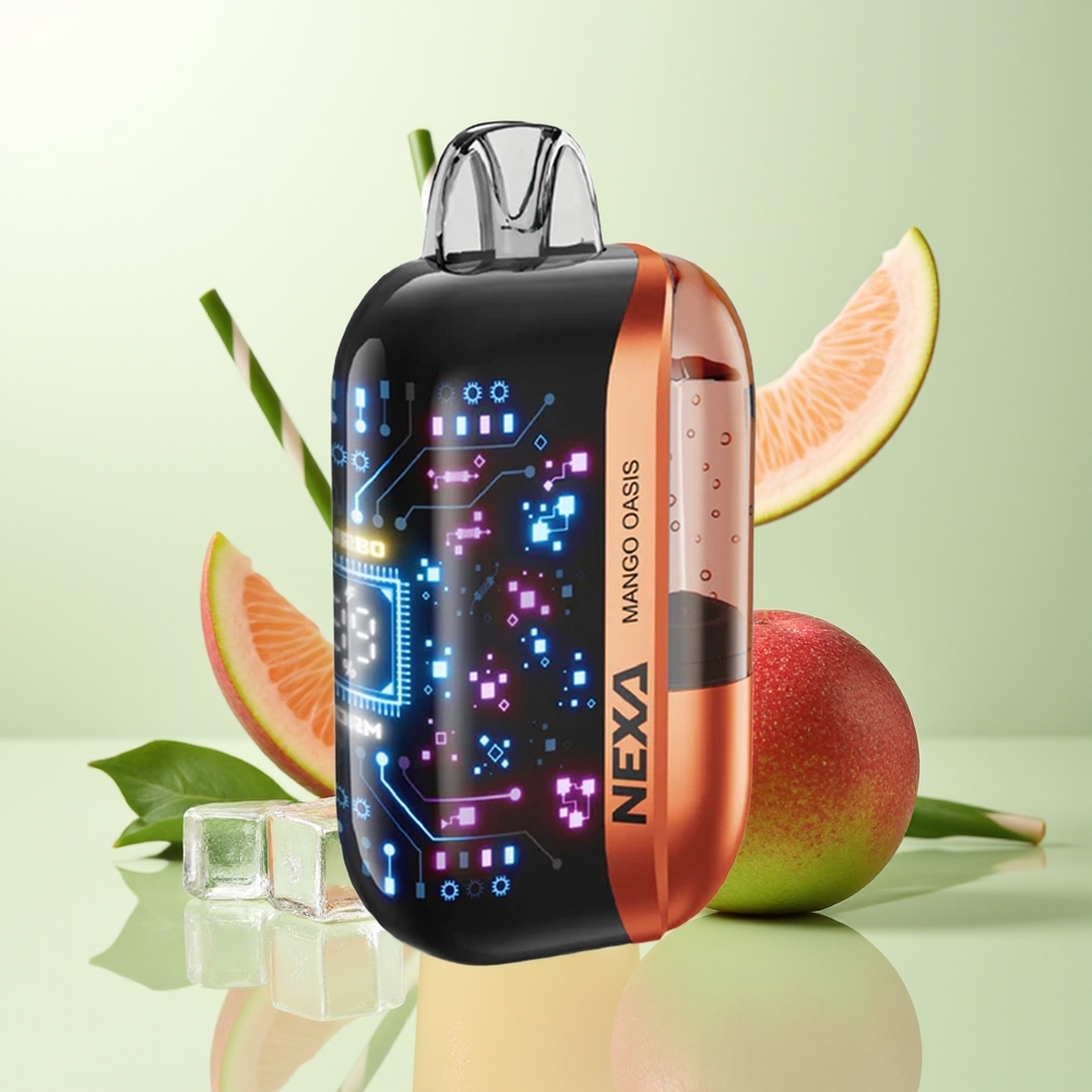 NEXA Ultra 50000 Züge Mango-Oase 20ml 800mAh Typ-C 3D-Bildschirm Dual-Mesh