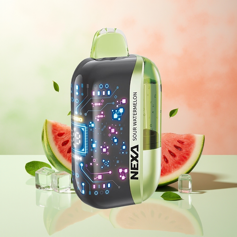 NEXA Ultra 50000 Züge Saure Wassermelone 20ml 800mAh Typ-C 3D-Display