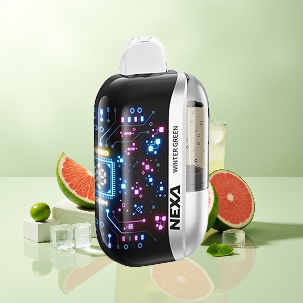 NEXA Ultra 50000 Züge Wintergrün 20ml 800mAh 5% Typ-C 0,9ohm Dual Mesh 3D Display