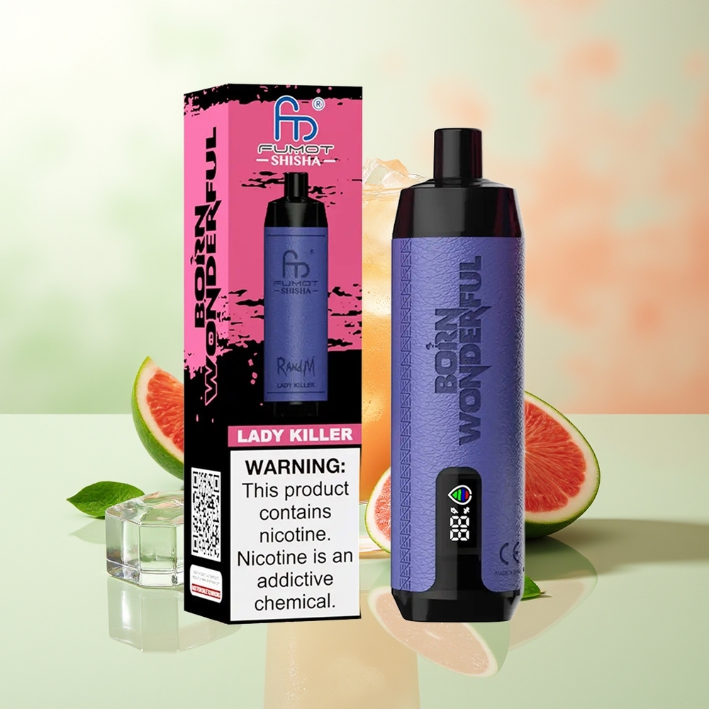 RandM Fumot Shisha 10000 Züge LED Typ-C 18ml Lady Killer
