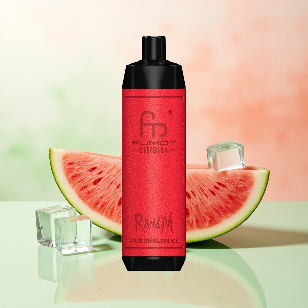RandM Fumot Shisha 10000 Züge Wassermelone-Eis LED Typ-C 18ml 850mAh 0,6Ω Mesh 0,5% Nikotin