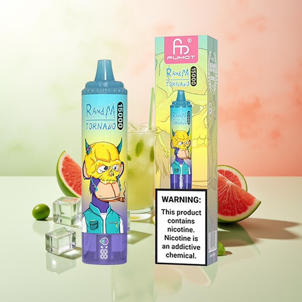 RandM Fumot Tornado 15000 Züge Grape Ice LCD Mesh Typ-C