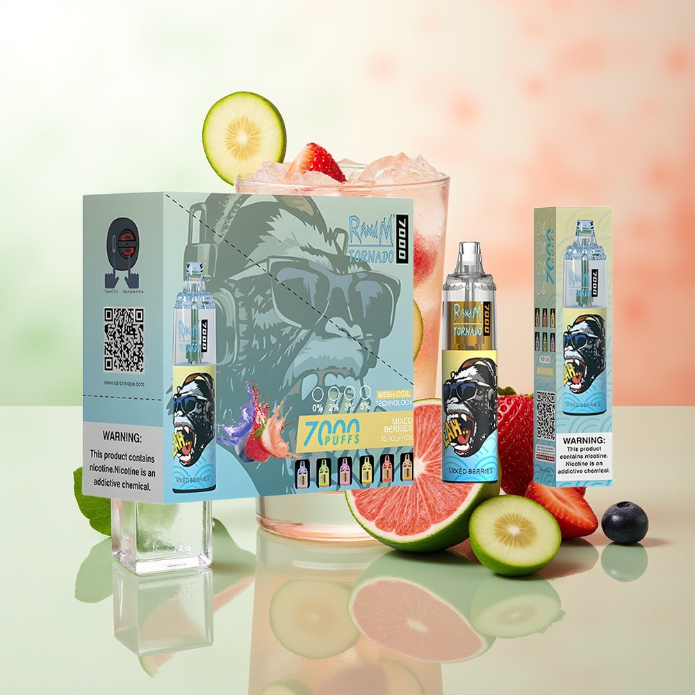 RandM Fumot Tornado 7000 Mischbeeren 14ML Mesh Typ-C RGB Luftregelung