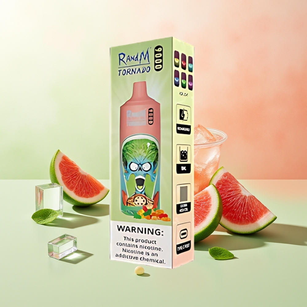 RandM Fumot Tornado 9000 Züge Gummibärchen Geschmack Mesh Coil RGB Display
