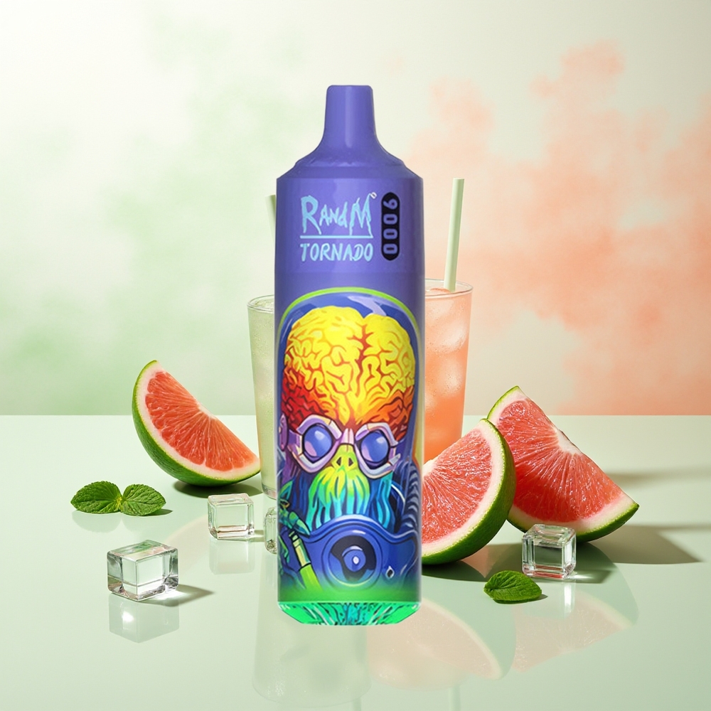 RandM Fumot Tornado 9000 Züge Kühle Minze 18 mL Mesh RGB Display 54 Sorten