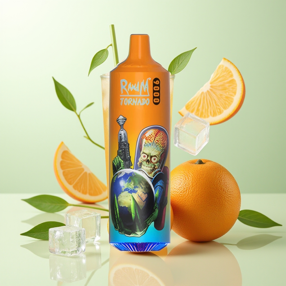 RandM Fumot Tornado 9000 Züge Orangenlimonade 850 mAh 18 mL Mesh RGB 54 Sorten