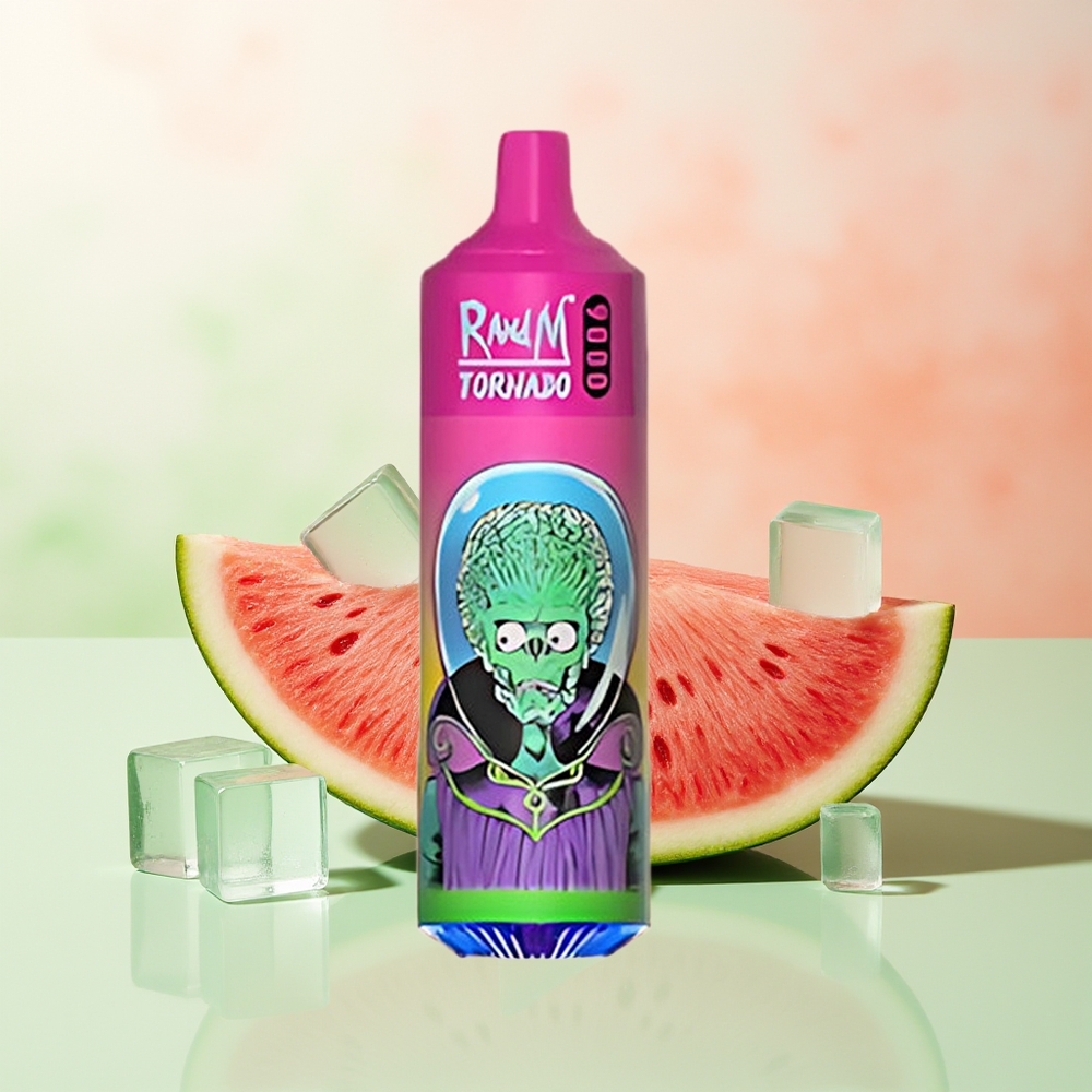 RandM Fumot Tornado 9000 Züge Wassermelone Bubble Gum RGB Mesh Display