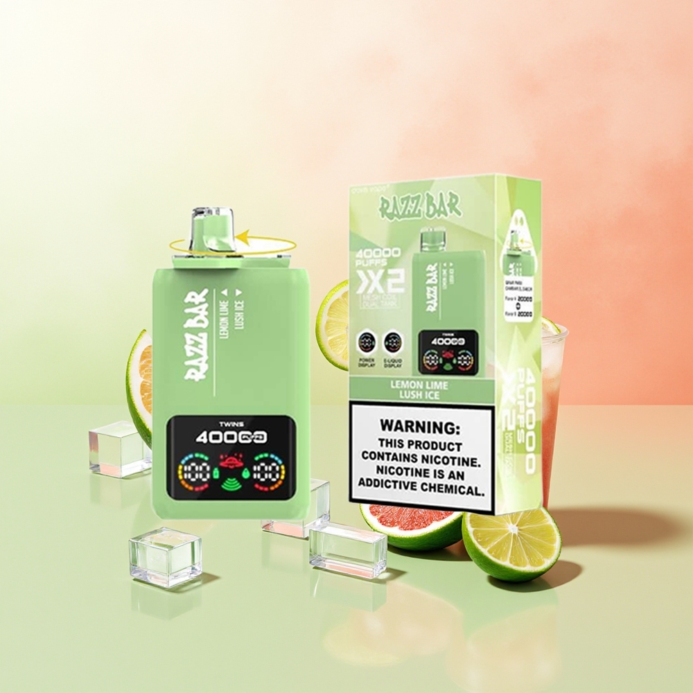 Razz Bar 40000 Züge Display Mesh Coil Zitrone Limette - Eisige Frische