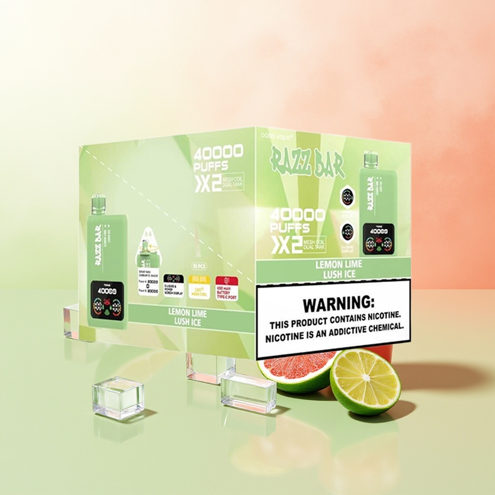 Razz Bar 40000 Züge Display Mesh Coil Zitrone Limette - Eisige Frische