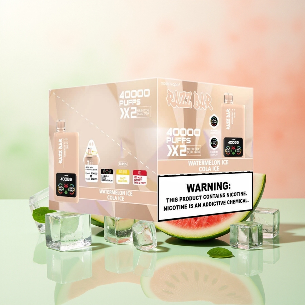 Razz Bar 40000 Züge Typ-C Mesh Coil Wassermelone-Eis Cola-Eis