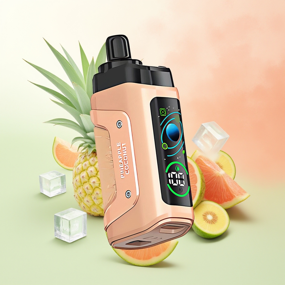 Razz Bar 45000 Züge Ananas Kokos Typ-C Aufladbar Mesh Coil 20 mg/ml Nikotin
