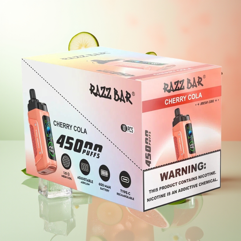 Razz Bar 45000 Züge Kirsch Cola Mesh Luftstrom Typ-C