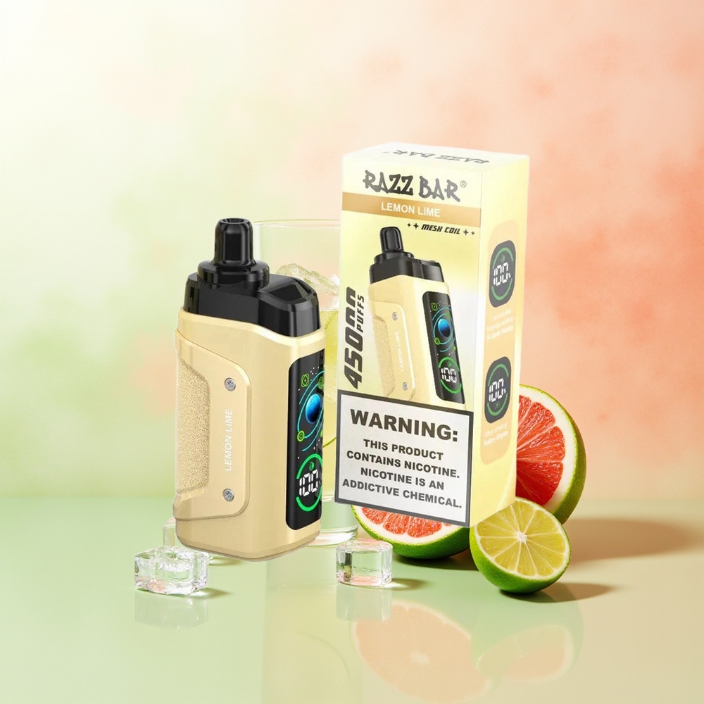Razz Bar 45000 Züge Limetten-Zitrone Mesh Coil Typ-C Aufladbar