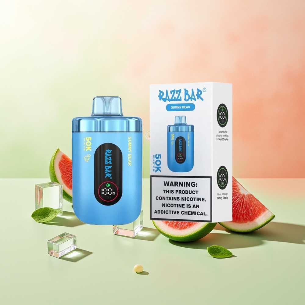 Razz Bar 50K Puffs Gummibärchen 1.0 Ohm Mesh 650mAh Typ-C 2%