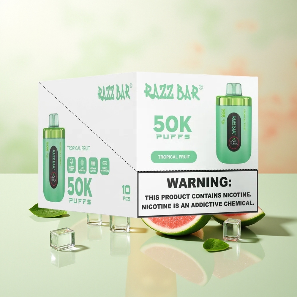 Razz Bar 50K Tropische Früchte 1.0 Ohm Mesh Typ-C 2% Nikotin