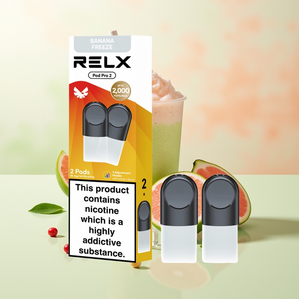RELX Pod Pro 2 600 Züge Dessert-Banane Eis 1,9ml 3 Spannungsmodi