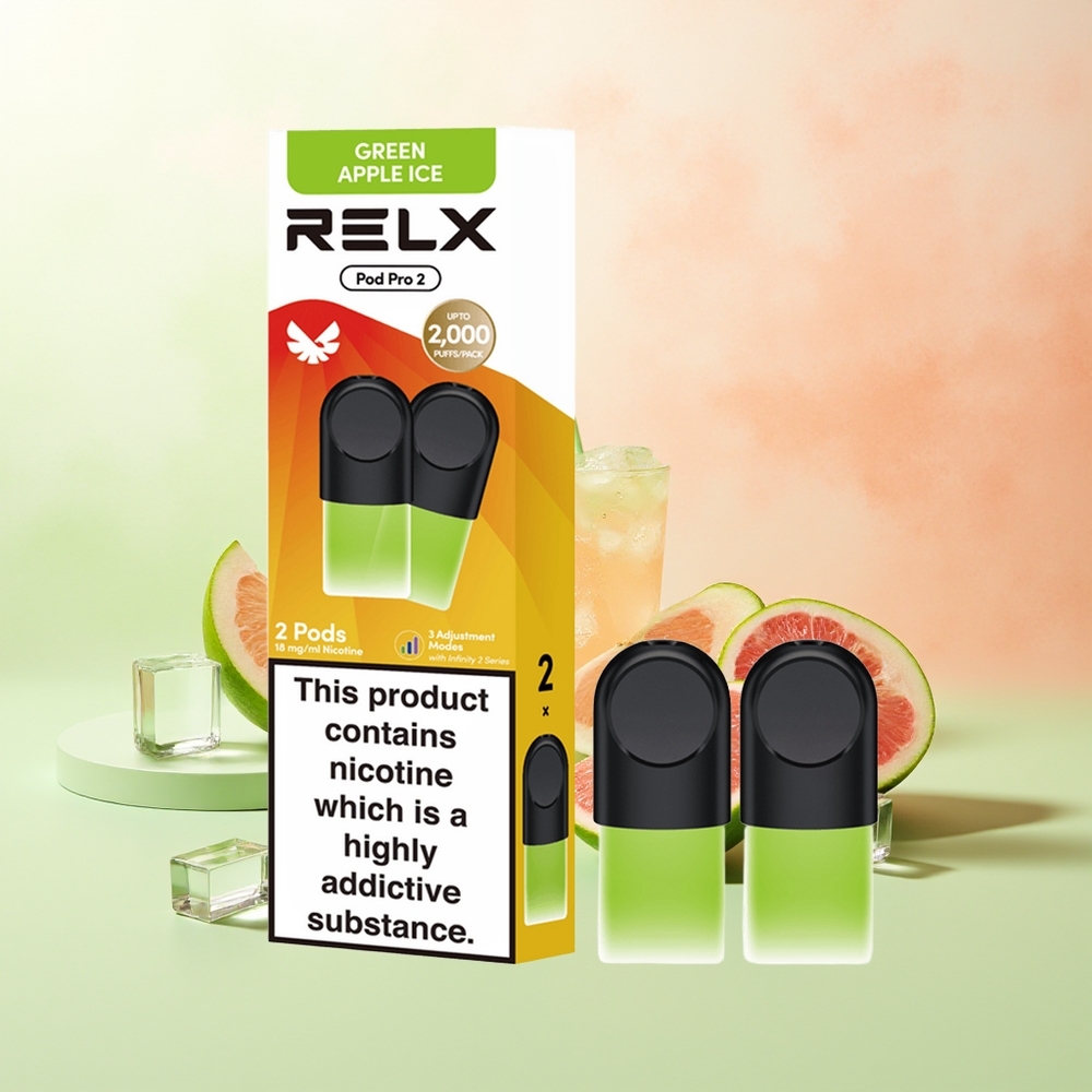 RELX Pod Pro 2 600 Züge Grüner Apfel Eis 1,9ml 3 Modi
