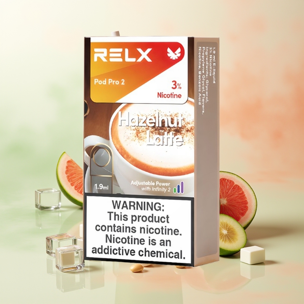 RELX Pod Pro 2 600 Züge Haselnuss Latte 1.9ml 3 Modi (Eco, Smooth, Boost) 2/3 Pods
